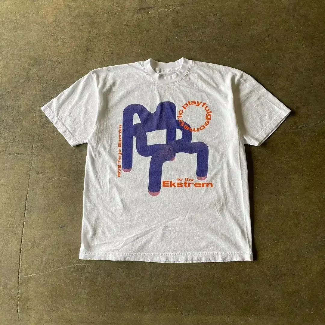 Y2K Tshirt New Harajuku Retro Hip Hop Kawaii Oversized T Shirt Mens Womens Short Sleeved Gothic Clothing Tops Streetwear