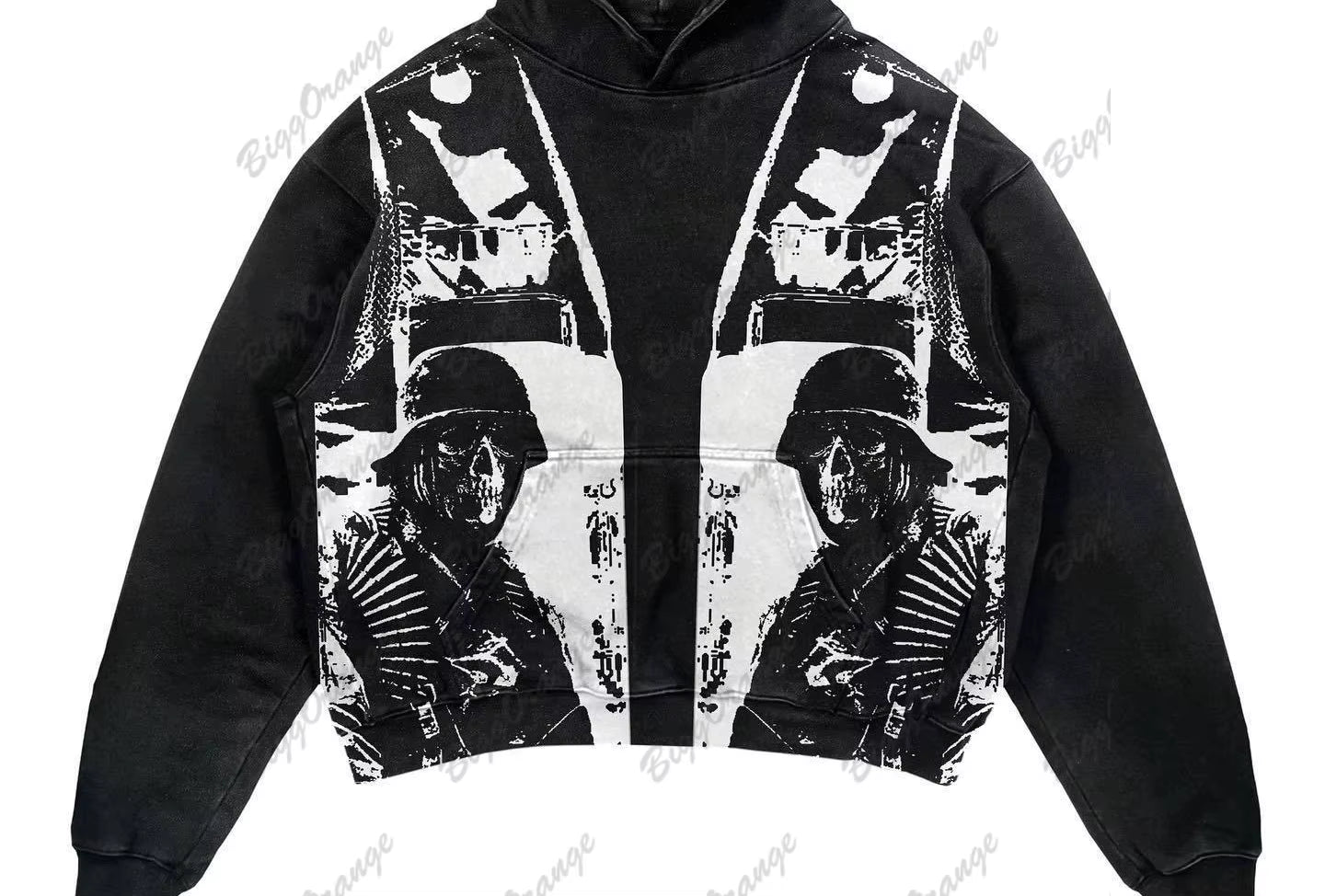New Retro Men Y2K Hip-Hop Hoodie Fashion Print Casual Harajuku Street Couple Clothing Sweater Anime Hoodie