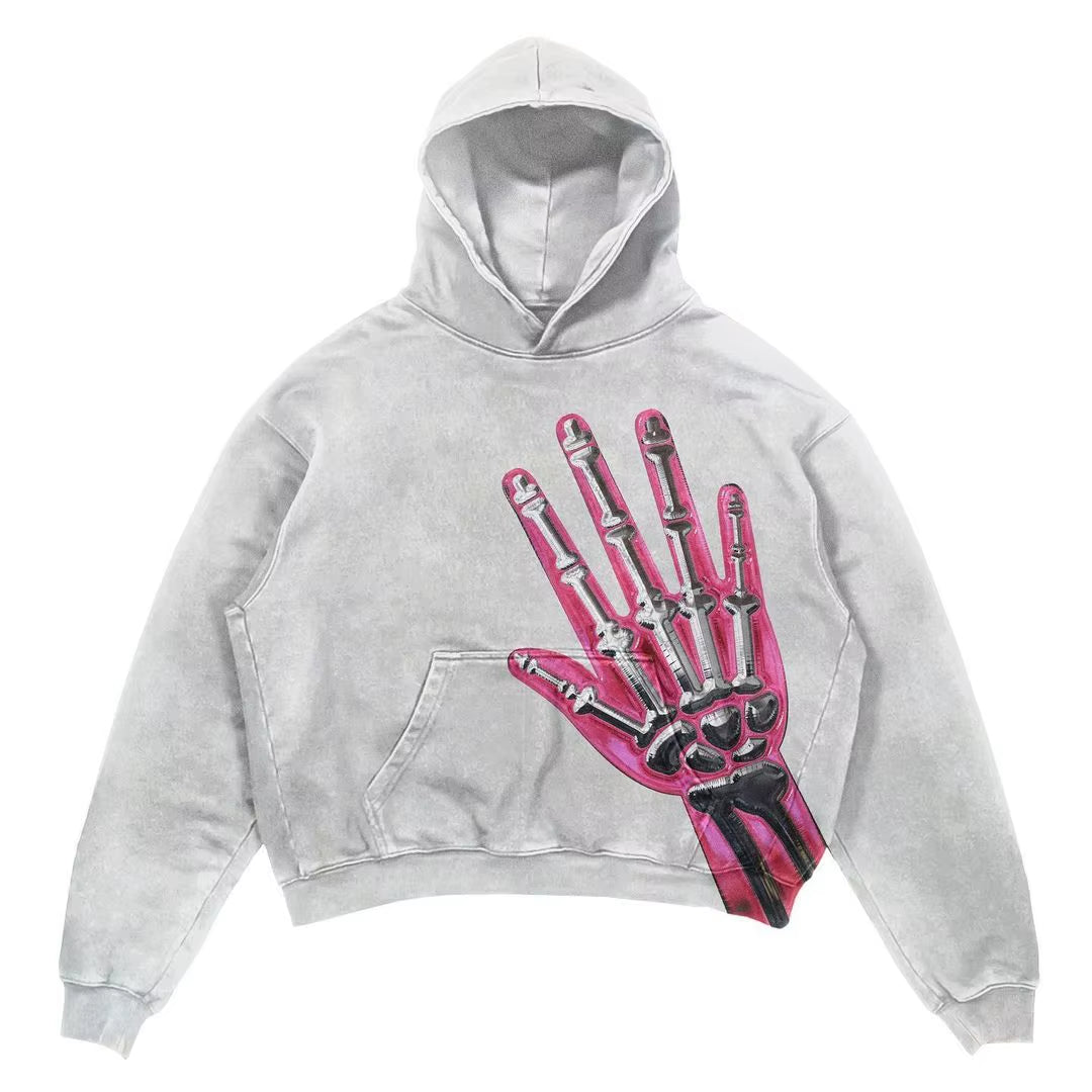 New Retro Men Y2K Hip-Hop Hoodie Fashion Print Casual Harajuku Street Couple Clothing Sweater Anime Hoodie