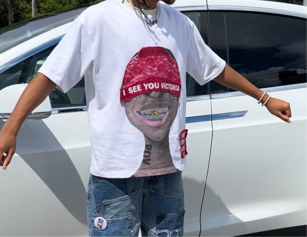 Hip Hop Cartoon Character Graphic T Shirts Y2K T Shirt Men Women Tops Goth Fashion Harajuku Oversized Short Sleeves Streetwear