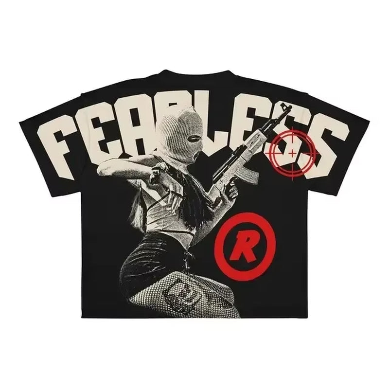 Y2K Harajuku New T Shirt Men Hip Hop Gothic Graphic Print Oversized Cotton Tshirt Punk Short Sleeved Streetwear Casual Tops Tees