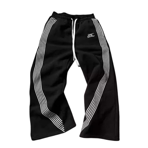 Men's Letter & Stars Striped Pants