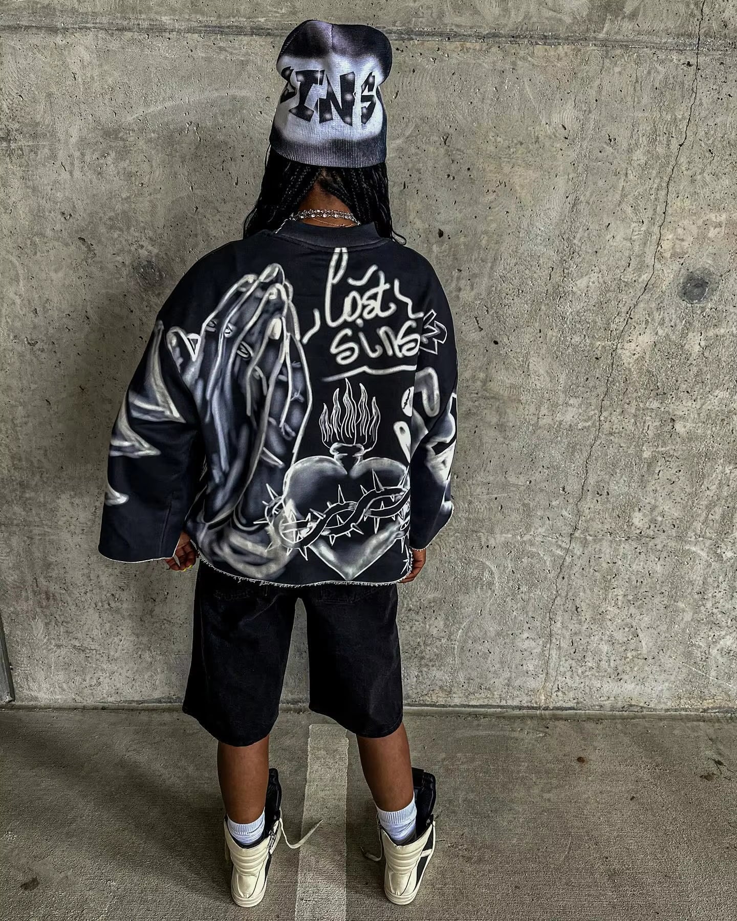 Y2K New Hip Hop Punk Graffiti Design Pattern Printed T Shirt Mens and Womens Retro Harajuku Gothic Oversized Short Sleeved Tops